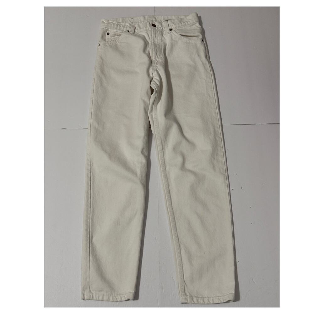 Vintage Men's Levi's 550 Orange Tab White Jeans, Size 30 x 30